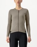 CASTELLI Langarm Fahrradtrikot für den Winter - FLY LS W - Braun