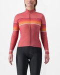 CASTELLI Langarm Fahrradtrikot für den Winter - OTTANTA - Rot