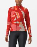 CASTELLI Langarm Fahrradtrikot für den Winter - TROPICALE - Rot