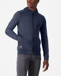 CASTELLI Kapuzenpullover - MILANO 2 FULL ZIP FLEECE - Blau