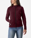 CASTELLI Kapuzenpullover - MILANO 2 FULL ZIP W FLEECE - bordeaux