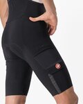 CASTELLI Kurze Fahrradhose mit Trägern - UNLIMITED THERMAL - Schwarz