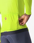 CASTELLI Langarm Fahrradtrikot für den Sommer - ESPRESSO - Gelb