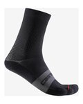CASTELLI Klassische Fahrradsocken - ESPRESSO W - Schwarz