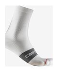 CASTELLI Klassische Fahrradsocken - ESPRESSO W - Elfenbein