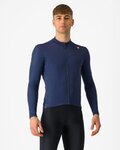 CASTELLI Langarm Fahrradtrikot für den Winter - ESPRESSO THERMAL - Blau