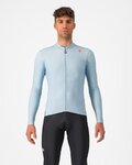 CASTELLI Langarm Fahrradtrikot für den Winter - ESPRESSO THERMAL - Hellblau