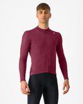 CASTELLI Langarm Fahrradtrikot für den Winter - ESPRESSO THERMAL - bordeaux