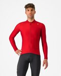 CASTELLI Langarm Fahrradtrikot für den Winter - ESPRESSO THERMAL - Rot
