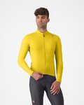 CASTELLI Langarm Fahrradtrikot für den Winter - ESPRESSO THERMAL - Gelb