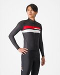 CASTELLI Langarm Fahrradtrikot für den Winter - LINEARE - Schwarz