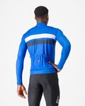 CASTELLI Langarm Fahrradtrikot für den Winter - LINEARE - Blau