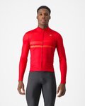 CASTELLI Langarm Fahrradtrikot für den Winter - COLLAPSE JRS - Rot