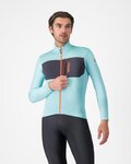 CASTELLI Langarm Fahrradtrikot für den Winter - UNLIMITED TRAIL 2 - Hellblau