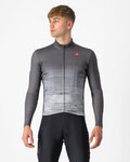 CASTELLI Langarm Fahrradtrikot für den Winter - UNLIMITED THERMAL - Grau