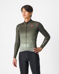 CASTELLI Langarm Fahrradtrikot für den Winter - UNLIMITED THERMAL - Grün