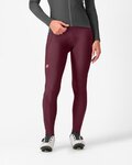 CASTELLI Lange Fahrradhose mit Trägern - ESPRESSO W DT - bordeaux