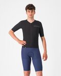 CASTELLI Kurze Fahrradhose mit Trägern - PREMIO EVO - Blau