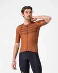 CASTELLI Kurzarm Fahrradtrikot - AERO RACE 8S - Braun