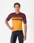CASTELLI Kurzarm Fahrradtrikot - SIMBOLO - Gelb/bordeaux
