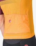CASTELLI Kurzarm Fahrradtrikot - SIMBOLO - Gelb/bordeaux