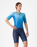 CASTELLI Kurze Fahrradhose mit Trägern - A/C W - Blau