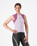 CASTELLI Ärmelloses Fahrradtrikot - SOLE - Lila/Weiß