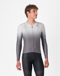 CASTELLI Langarm Fahrradtrikot für den Sommer - UPF LONG - Silber/Grau