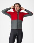 CASTELLI Winddichte Fahrradjacke - FLY UNLTD - Rot/Grau
