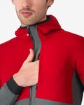 CASTELLI Winddichte Fahrradjacke - FLY UNLTD - Rot/Grau