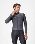 CASTELLI Langarm Fahrradtrikot für den Winter - APICE - Grau