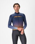 CASTELLI Langarm Fahrradtrikot für den Winter - APICE - Blau