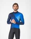 CASTELLI Langarm Fahrradtrikot für den Winter - AMPLIFY - Blau