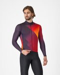 CASTELLI Langarm Fahrradtrikot für den Winter - AMPLIFY - Schwarz/Rot/Gelb