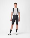 CASTELLI Kurze Fahrradhose mit Trägern - OMLOOP THERMAL - Schwarz