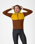 CASTELLI Kapuzenpullover - UNLIMITED ROAM - Braun/Gelb