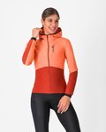 CASTELLI Fahrrad-Thermojacke - UNLIMITED W - Orange/Rot