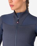 CASTELLI Langarm Fahrradtrikot für den Winter - SFIDA 3 - Blau