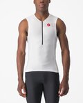 CASTELLI Ärmelloses Fahrradtrikot - FREE TRI 2 - Weiß/Schwarz