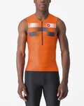 CASTELLI Ärmelloses Fahrradtrikot - FREE TRI 2 - Orange/Blau