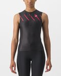 CASTELLI Ärmelloses Fahrradtrikot - FREE W TRI - Schwarz/Rosa