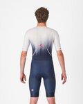 CASTELLI Fahrrad-Unteranzug - CORE TRI SUIT SHORT SLEEVE - Blau/Weiß