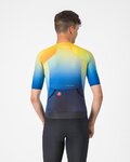 CASTELLI Kurzarm Fahrradtrikot - FREE SPEED 3 RACE TOP - Blau/Gelb