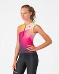 CASTELLI Ärmelloses Fahrradtrikot - FREE SPEED 3 W TOP - mehrfarbig