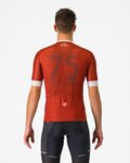 CASTELLI Kurzarm Fahrradtrikot - #GIRO GRANDE TORO 1949 - Rot