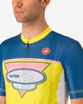 CASTELLI Kurzarm Fahrradtrikot - #GIRO107 OROPA - Gelb/Blau