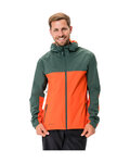 VAUDE wasserfeste Jacke - MOAB RAIN  - Grün/Rot