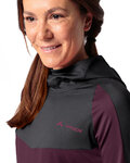 VAUDE Langarm Fahrradtrikot für den Winter - QUIMSA LS - bordeaux/Rosa/Schwarz