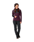 VAUDE Langarm Fahrradtrikot für den Winter - QUIMSA LS - bordeaux/Rosa/Schwarz