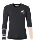 VAUDE Langarm Fahrrad-Shirt - MONVISO MERINO - Schwarz/Beige